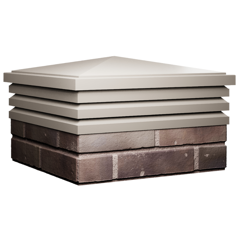 Колпак Zking Бона ХайТек Бежевый на столб 2х2 кирпича (513х513мм) в Сосновый Бор фото