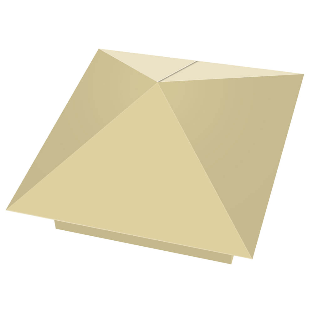 Колпак металлический 400х400мм RAL1014 Бежевый заборный Сосновый Бор фото