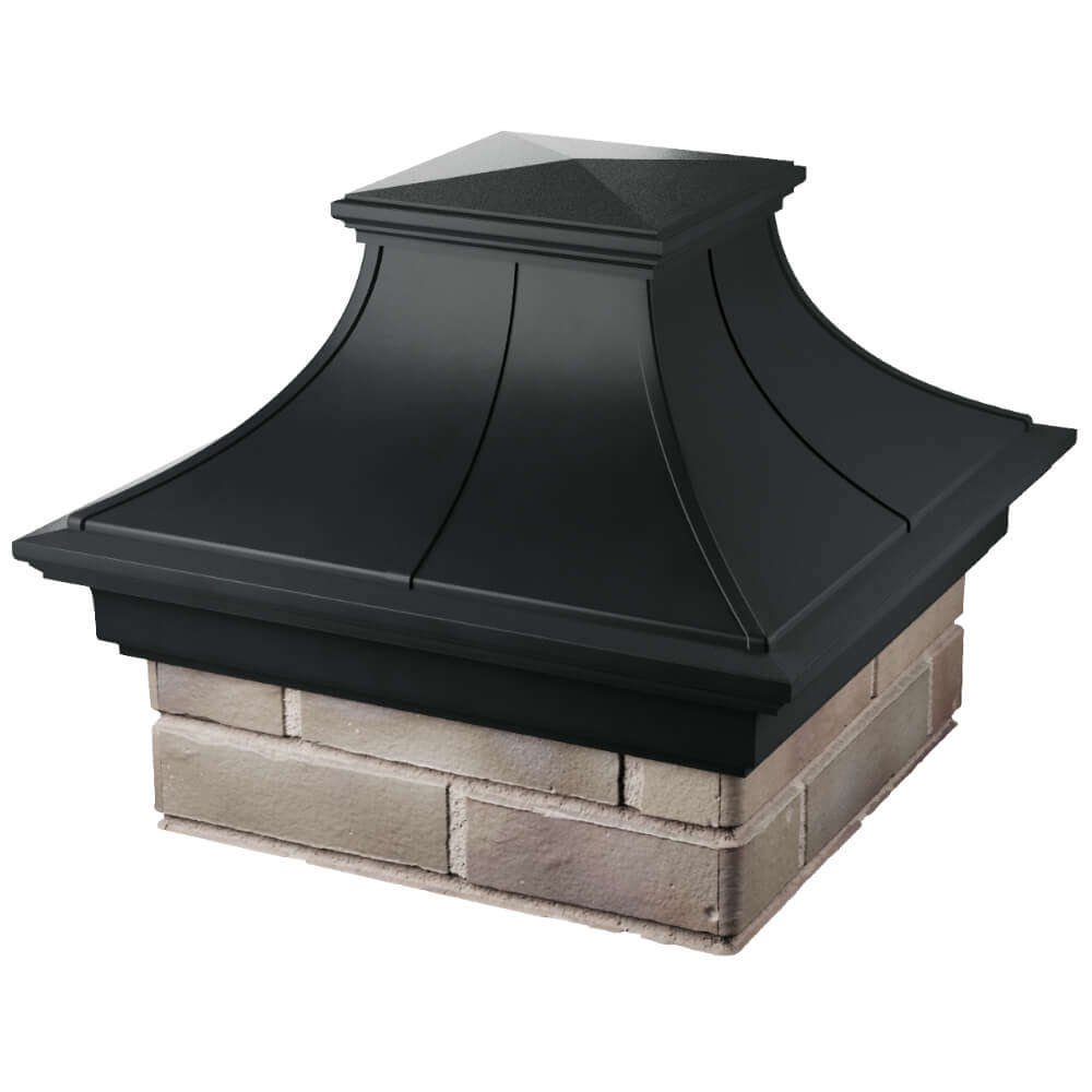 Колпак Zking Монблан Премиум Черный на столб 1.5х1.5 кирпича (385х385мм) в Сосновый Бор фото