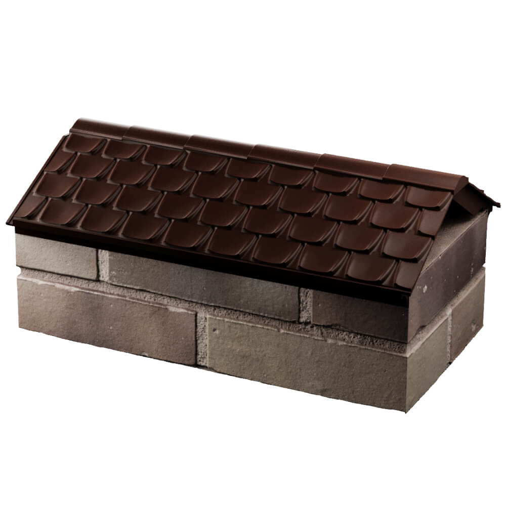 Парапет Zking Эльбрус Коричневый с посадкой на 1 кирпич (255мм) в Сосновый Бор фото