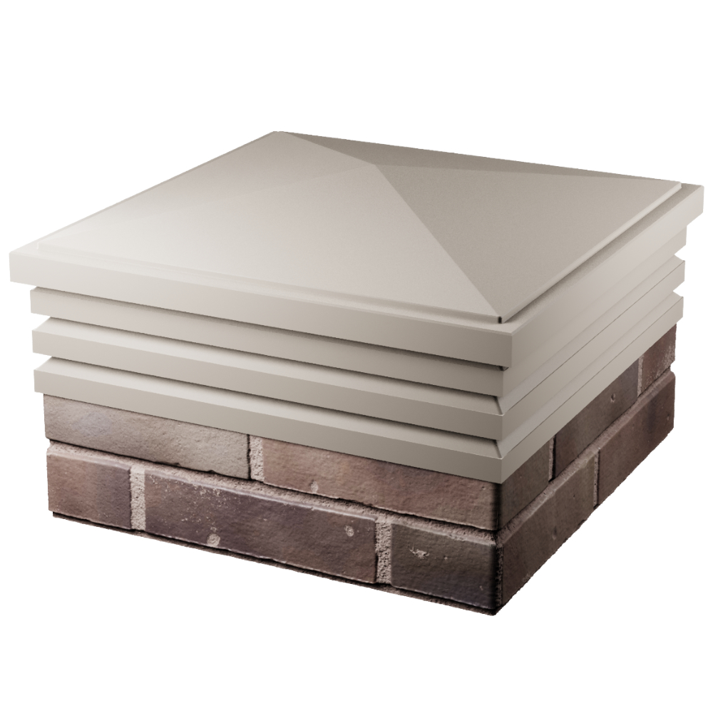 Колпак Zking Бона ХайТек Бежевый на столб 2х2 кирпича (513х513мм) в Сосновый Бор фото