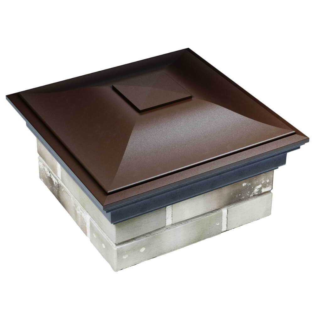 Колпак Zking Монблан Коричневый на столб 1.5х1.5 кирпича (385х385мм) в Сосновый Бор фото