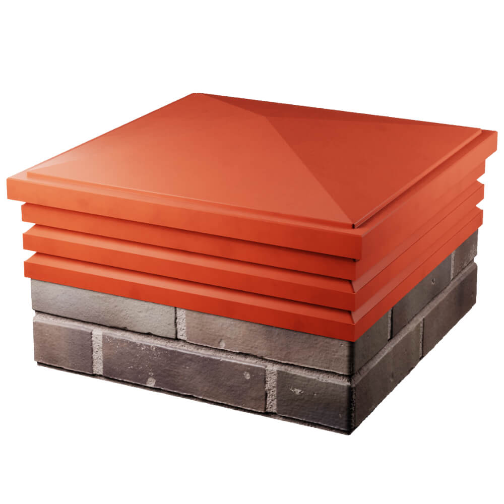 Колпак Zking Бона ХайТек Красный на столб 2х2 кирпича (513х513мм) в Сосновый Бор фото