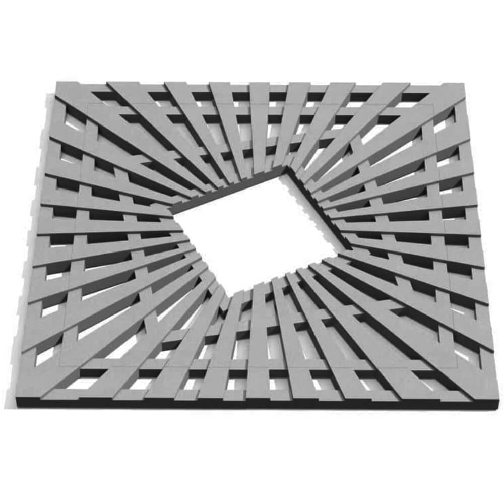 Приствольная решетка для дерева ZKING ATMOSPHERE 1.2х1.2м Серая Сосновый Бор фото