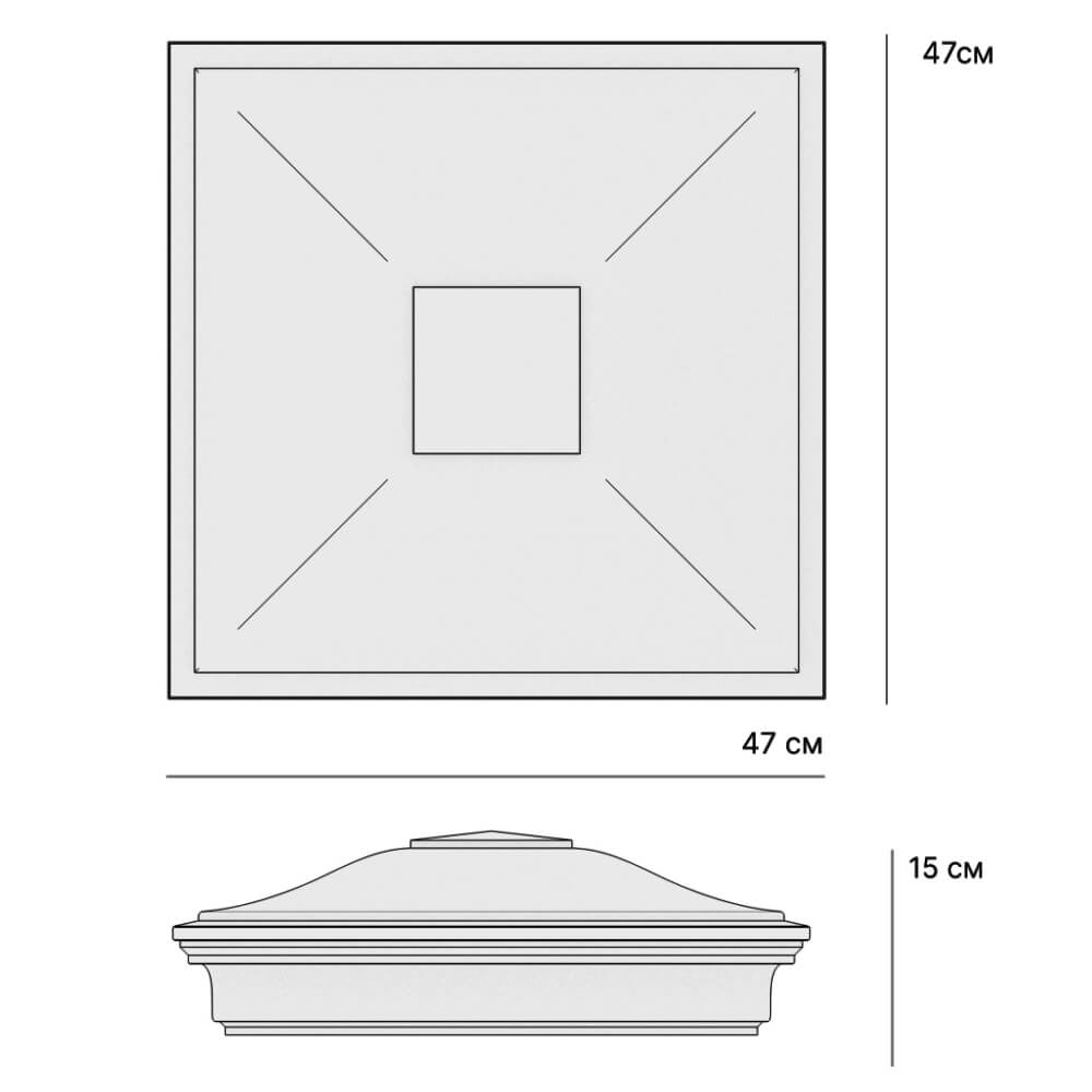 Колпак Zking Монблан Коричневый на столб 1.5х1.5 кирпича (385х385мм) в Сосновый Бор фото