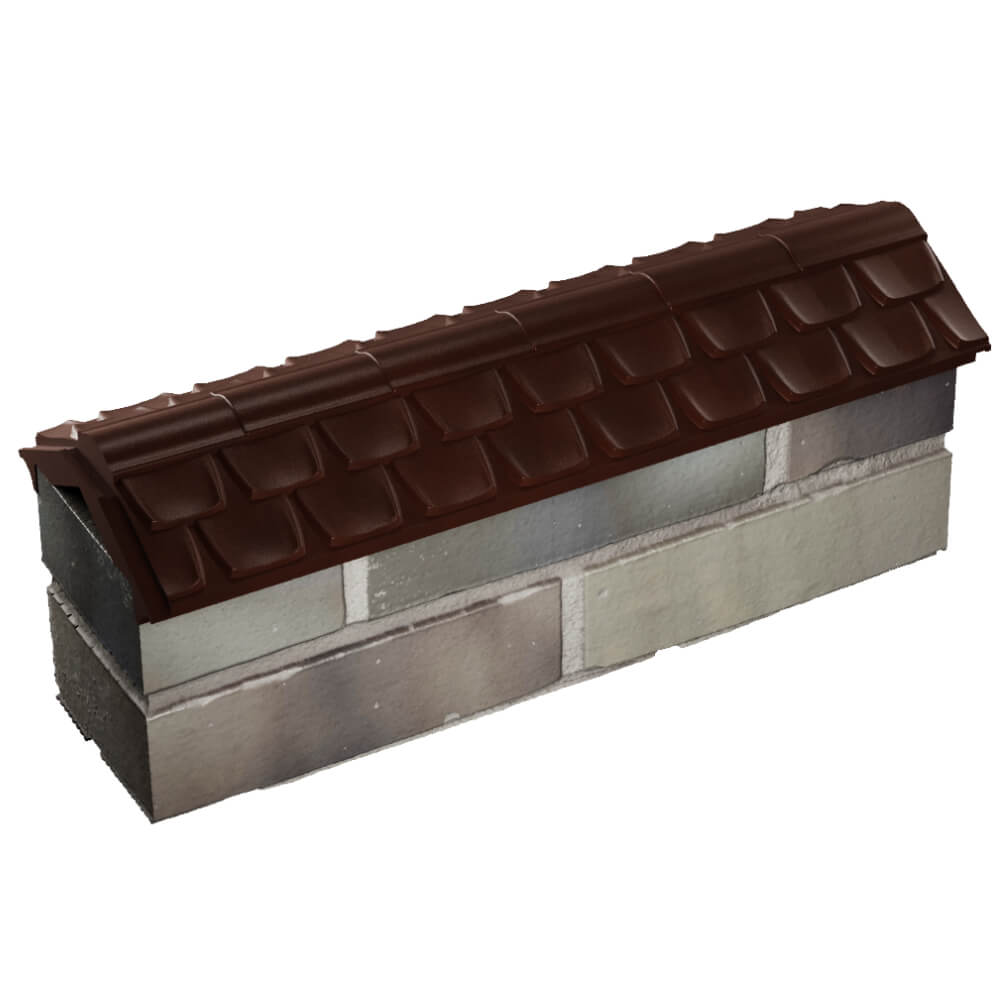 Парапет Zking Эльбрус Коричневый с посадкой на 0.5 кирпича (130мм) в Сосновый Бор фото