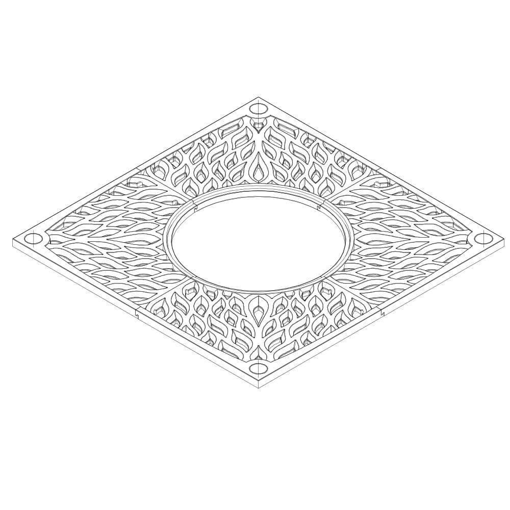 Приствольная решетка для дерева ZKING CRUST 2х2м Черная в Сосновый Бор фото