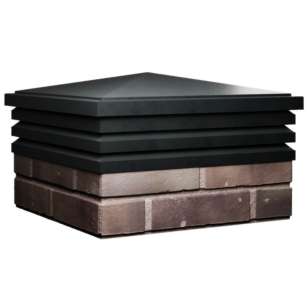 Колпак Zking Бона ХайТек Черный на столб 2х2 кирпича (513х513мм) в Сосновый Бор фото