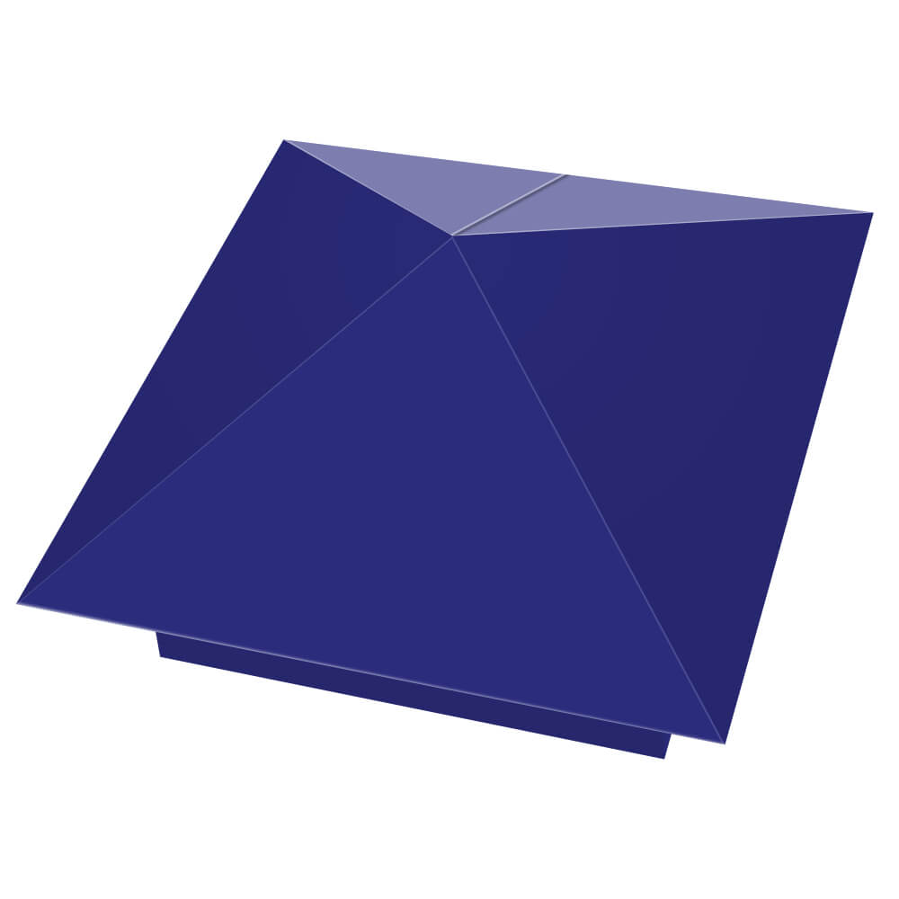 Колпак металлический 400х400мм RAL5002 Синий Ультрамарин заборный Сосновый Бор фото