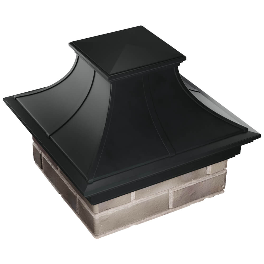 Колпак Zking Монблан Премиум Черный на столб 1.5х1.5 кирпича (385х385мм) в Сосновый Бор фото