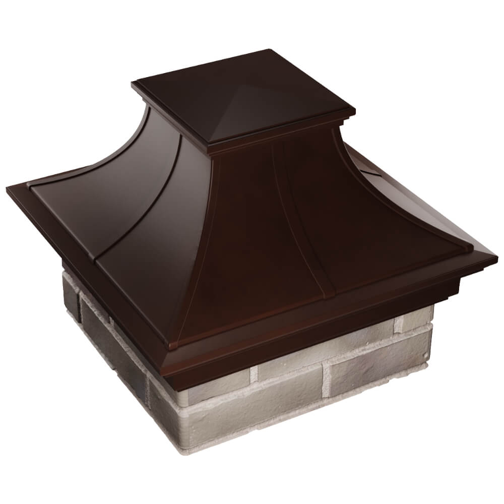 Колпак Zking Монблан Премиум Коричневый на столб 1.5х1.5 кирпича (385х385мм) в Сосновый Бор фото