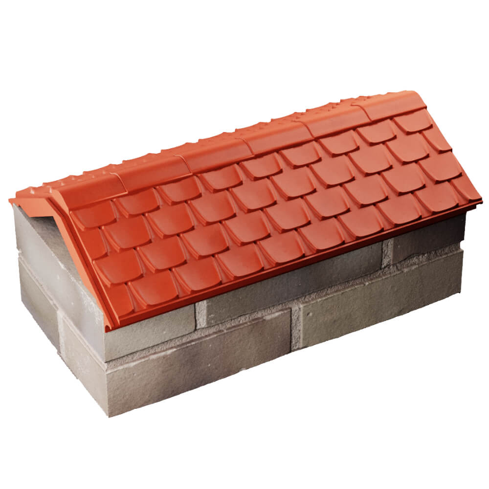 Парапет Zking Эльбрус Красный с посадкой на 1 кирпич (255мм) в Сосновый Бор фото