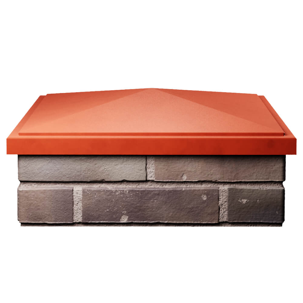 Колпак Zking БонаМоно Красный на столб 2х2 кирпича (515х515, 530х530мм) Сосновый Бор фото