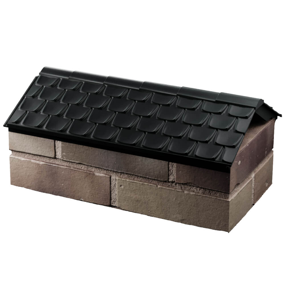 Парапет Zking Эльбрус Черный с посадкой на 1 кирпич (255мм) в Сосновый Бор фото