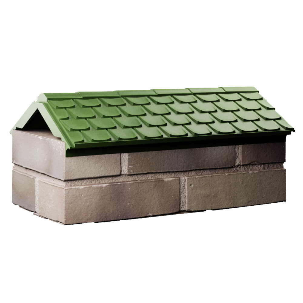 Парапет Zking Эльбрус Зеленый с посадкой на 1 кирпич (255мм) Сосновый Бор фото