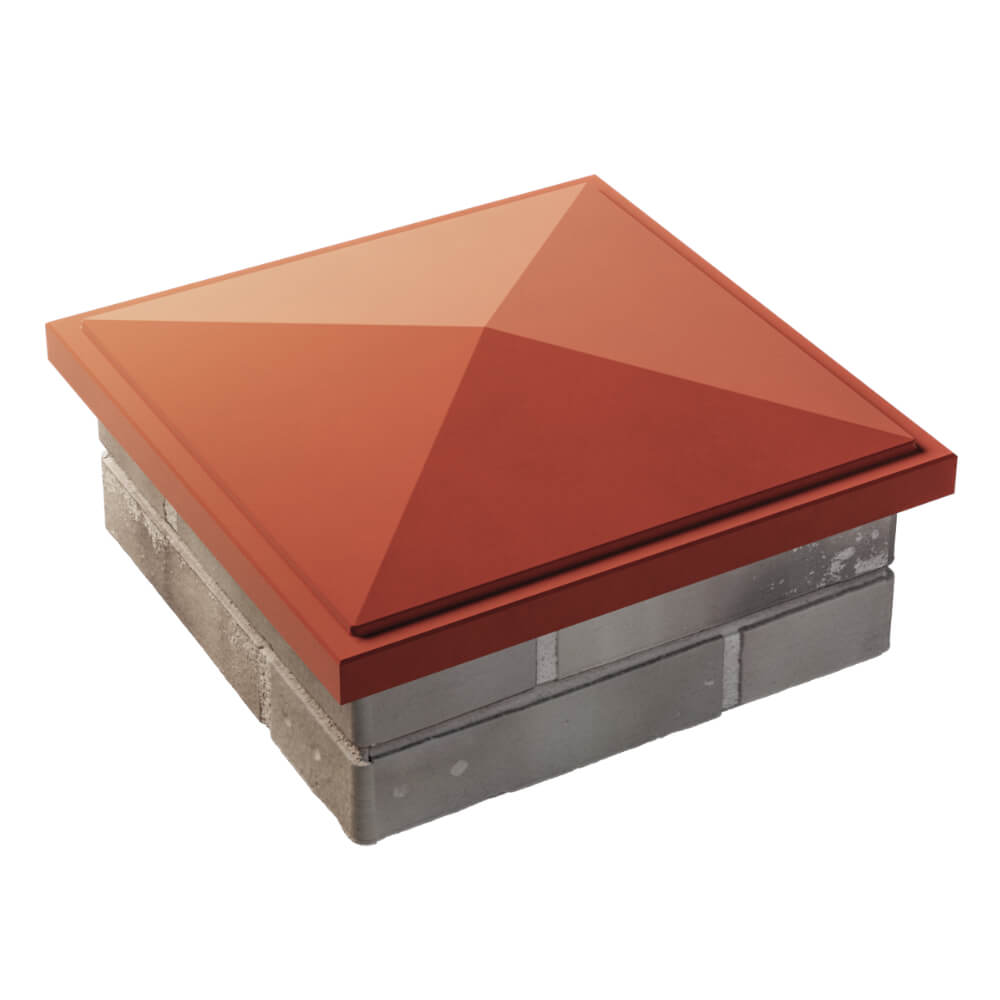 Колпак Zking БонаМоно Красный на столб 1.5х1.5 кирпича (385х385, 400х400мм) в Сосновый Бор фото