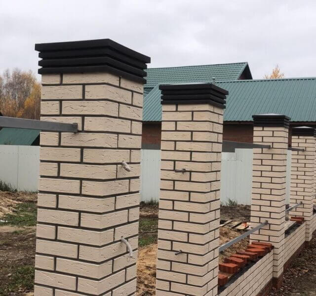 Колпак Zking Бона ХайТек Коричневый на столб 1.5х1.5 кирпича (385х385мм) в Сосновый Бор фото