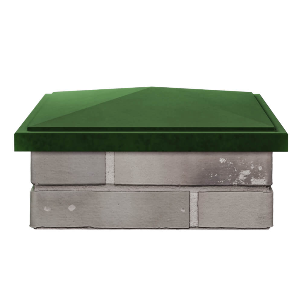 Колпак Zking БонаМоно Зеленый на столб 1.5х1.5 кирпича (385х385, 400х400мм) Сосновый Бор фото