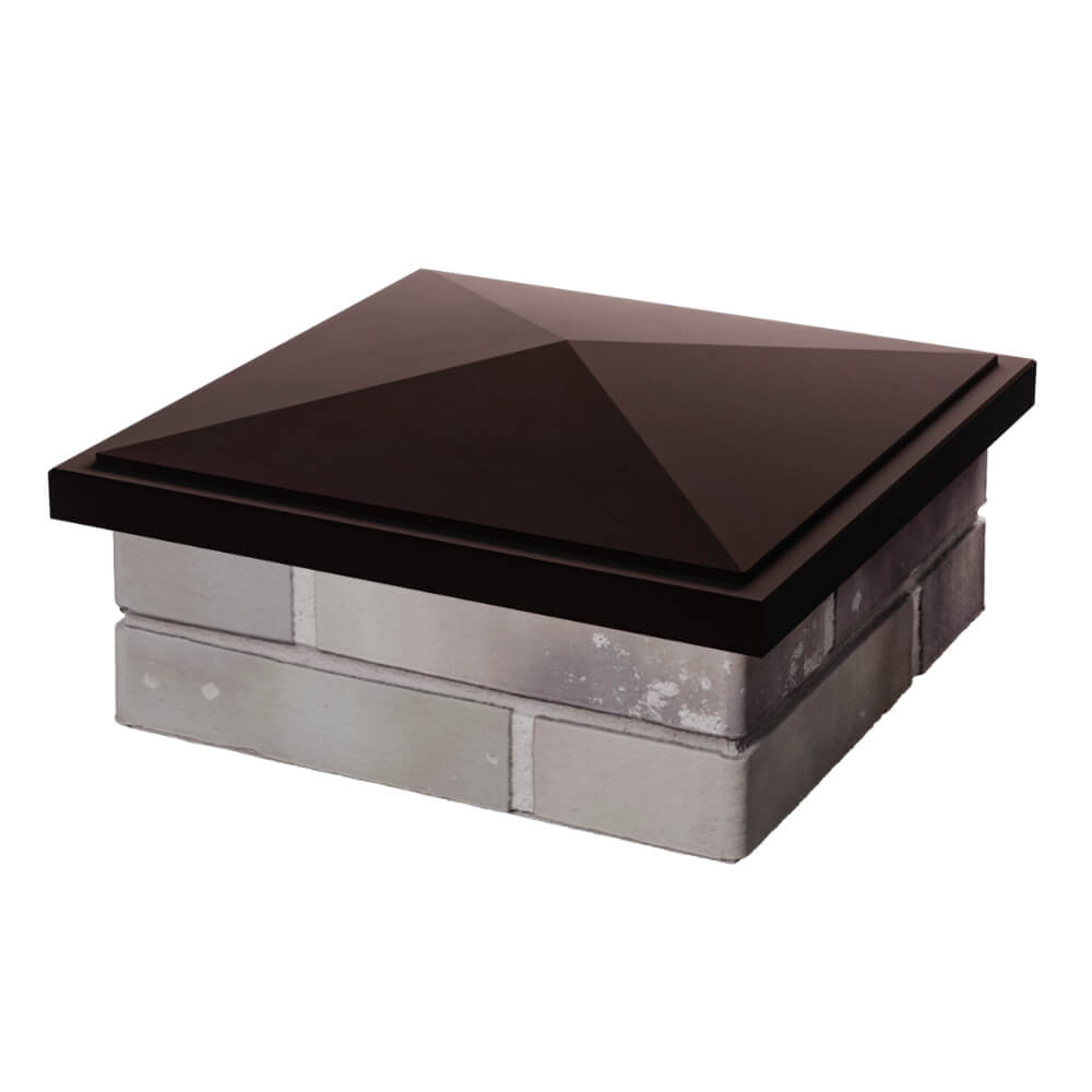 Колпак Zking БонаМоно Коричневый на столб 1.5х1.5 кирпича (385х385, 400х400мм) в Сосновый Бор фото