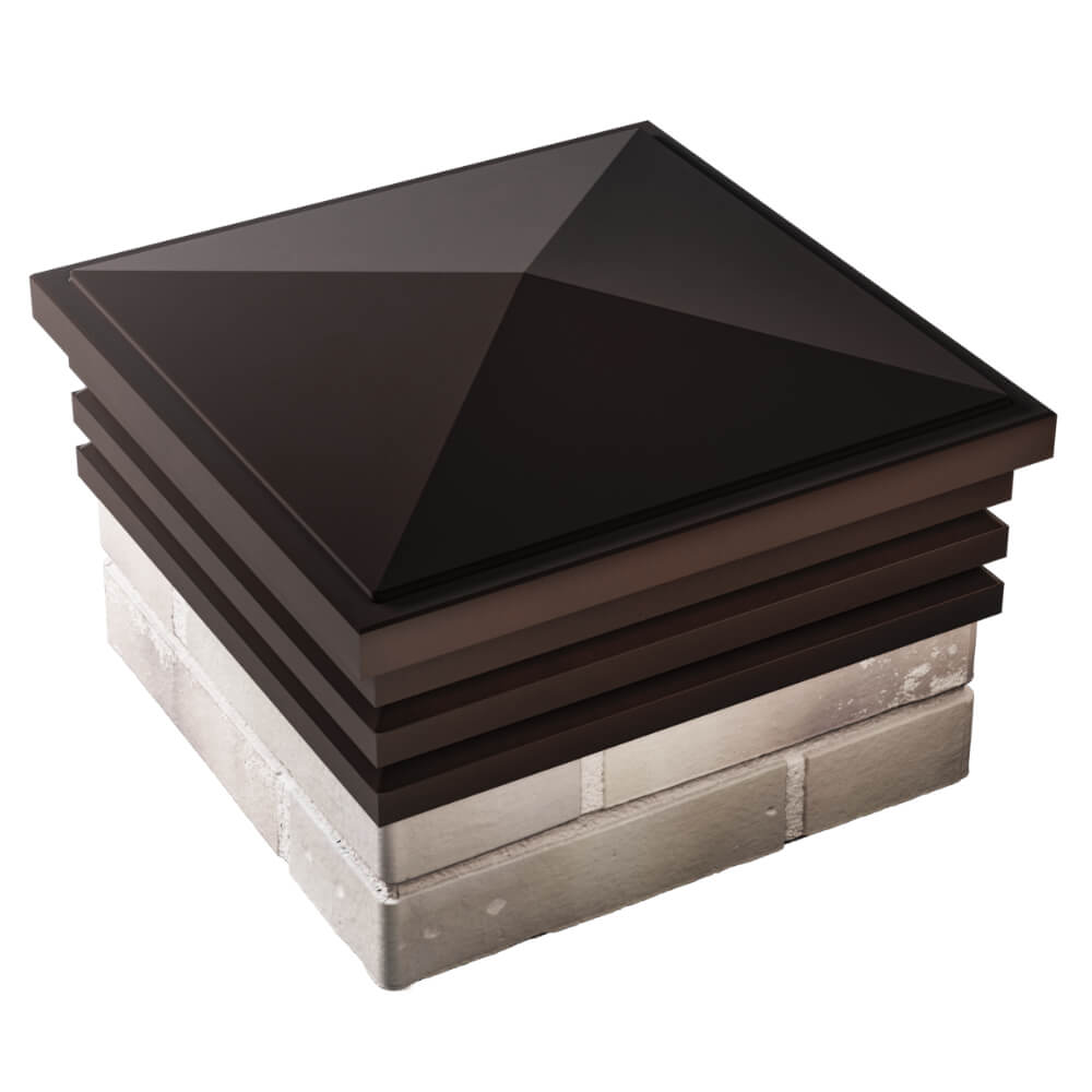 Колпак Zking Бона ХайТек Коричневый на столб 1.5х1.5 кирпича (385х385мм) в Сосновый Бор фото