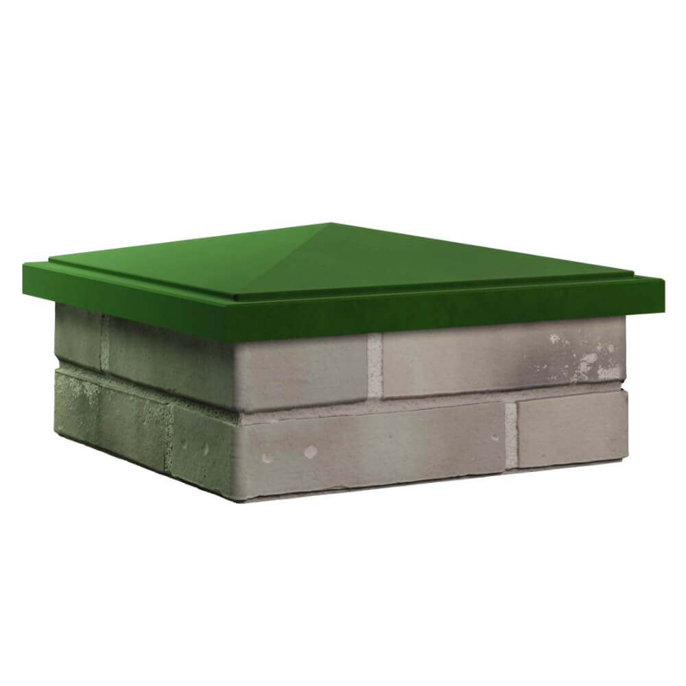 Колпак Zking БонаМоно Зеленый на столб 1.5х1.5 кирпича (385х385, 400х400мм) в Сосновый Бор фото