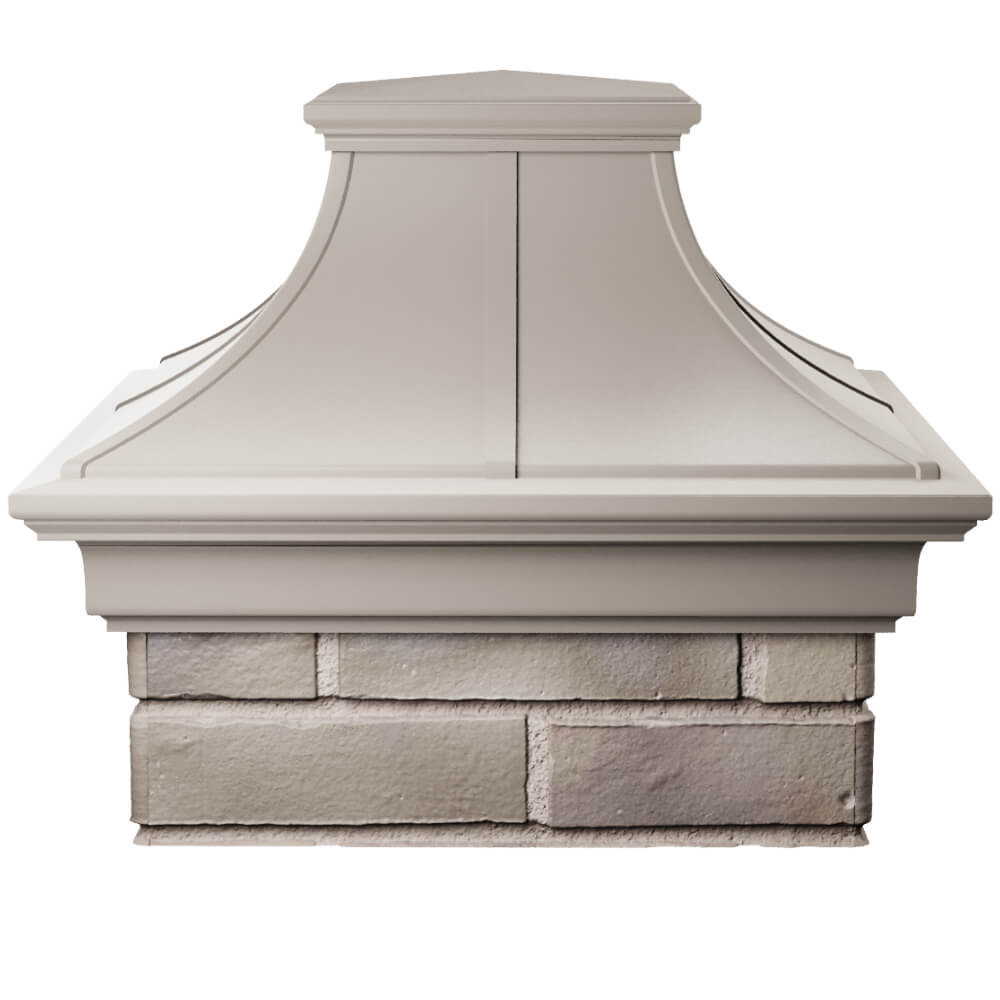 Колпак Zking Монблан Премиум Бежевый на столб 1.5х1.5 кирпича (385х385мм) Сосновый Бор фото