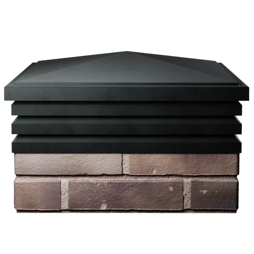 Колпак Zking Бона ХайТек Черный на столб 2х2 кирпича (513х513мм) Сосновый Бор фото