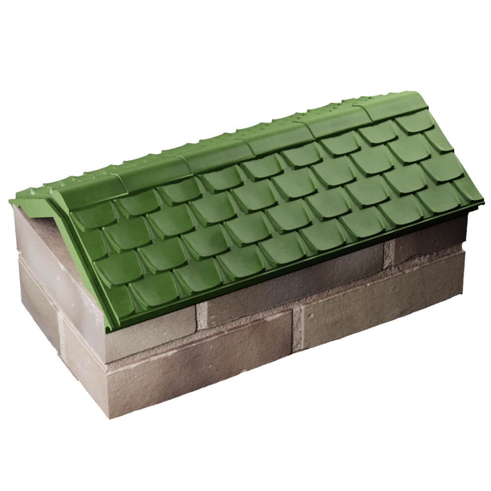 Парапет Zking Эльбрус Зеленый с посадкой на 1 кирпич (255мм) в Сосновый Бор фото