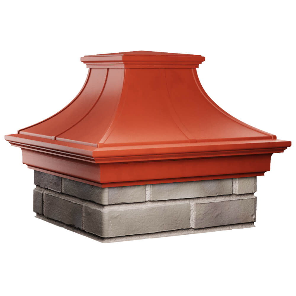Колпак Zking Монблан Премиум Красный на столб 1.5х1.5 кирпича (385х385мм) в Сосновый Бор фото