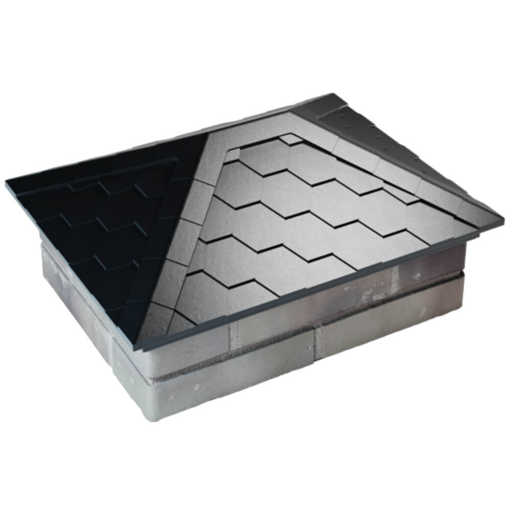 Колпак Zking Эверест Черный на столб 2х1.5 кирпича (520х390мм) Сосновый Бор фото