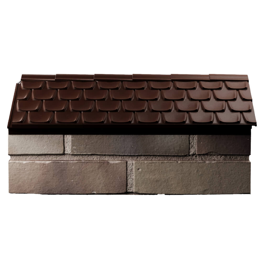 Парапет Zking Эльбрус Коричневый с посадкой на 1 кирпич (255мм) в Сосновый Бор фото