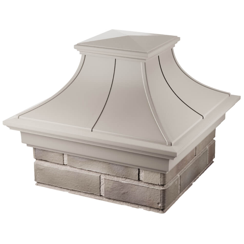 Колпак Zking Монблан Премиум Бежевый на столб 1.5х1.5 кирпича (385х385мм) в Сосновый Бор фото