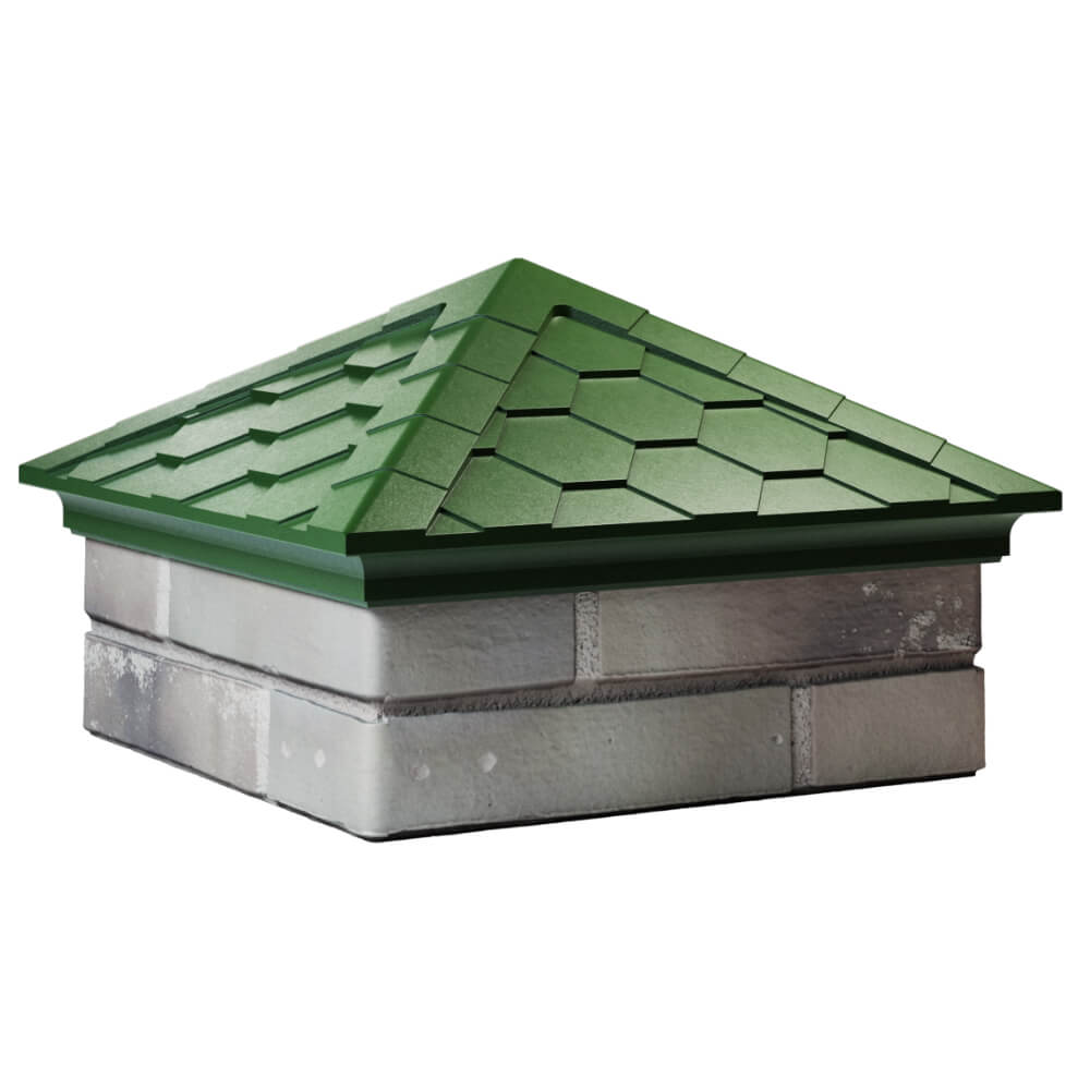 Колпак Zking Эверест Зеленый на столб 1.5х1.5 кирпича (390х390мм) в Сосновый Бор фото