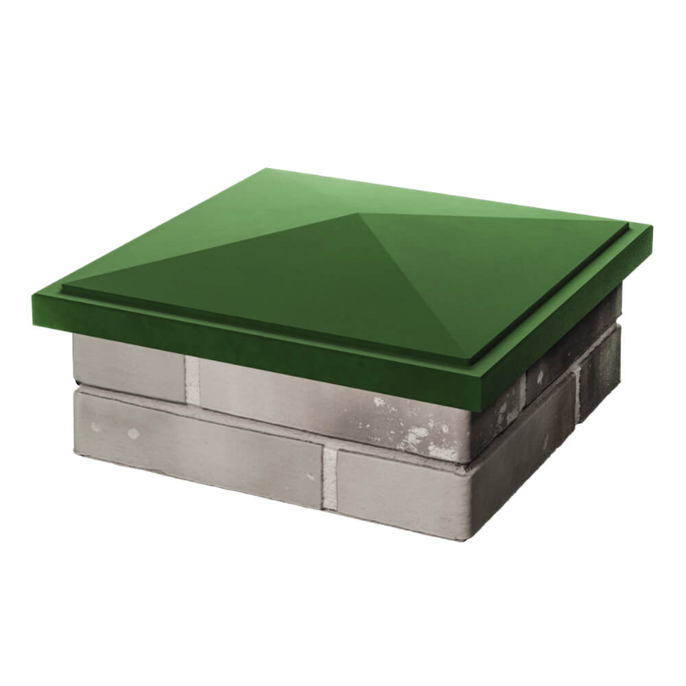 Колпак Zking БонаМоно Зеленый на столб 1.5х1.5 кирпича (385х385, 400х400мм) в Сосновый Бор фото