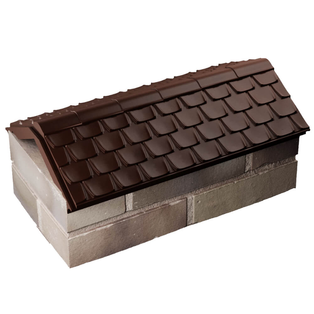 Парапет Zking Эльбрус Коричневый с посадкой на 1 кирпич (255мм) в Сосновый Бор фото