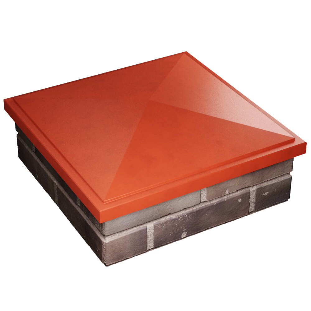 Колпак Zking БонаМоно Красный на столб 2х2 кирпича (515х515, 530х530мм) в Сосновый Бор фото