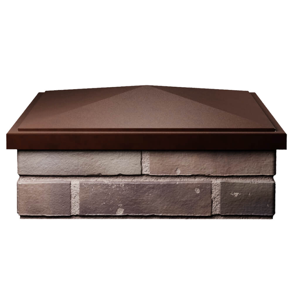 Колпак Zking БонаМоно Коричневый на столб 2х2 кирпича (515х515, 530х530мм) Сосновый Бор фото