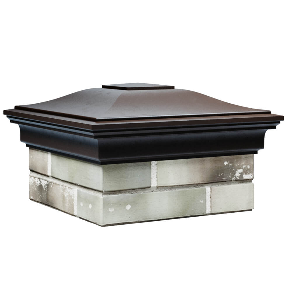 Колпак Zking Монблан Коричневый на столб 1.5х1.5 кирпича (385х385мм) в Сосновый Бор фото