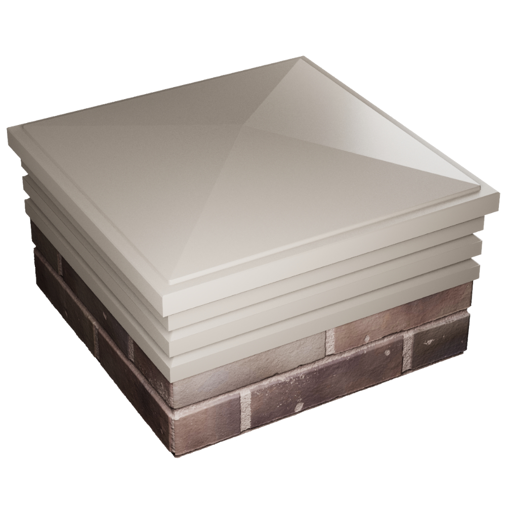 Колпак Zking Бона ХайТек Бежевый на столб 2х2 кирпича (513х513мм) в Сосновый Бор фото