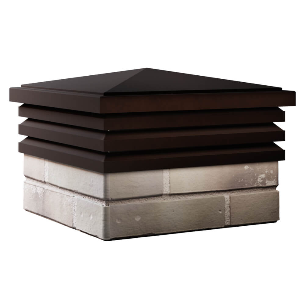 Колпак Zking Бона ХайТек Коричневый на столб 1.5х1.5 кирпича (385х385мм) в Сосновый Бор фото