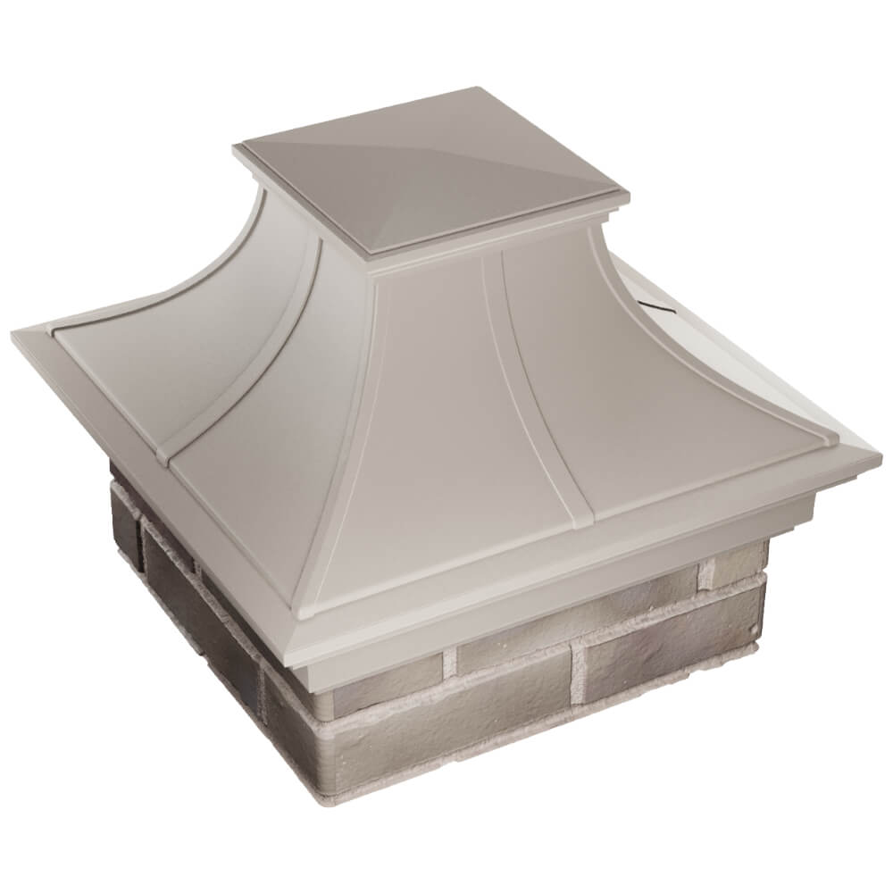 Колпак Zking Монблан Премиум Бежевый на столб 1.5х1.5 кирпича (385х385мм) в Сосновый Бор фото