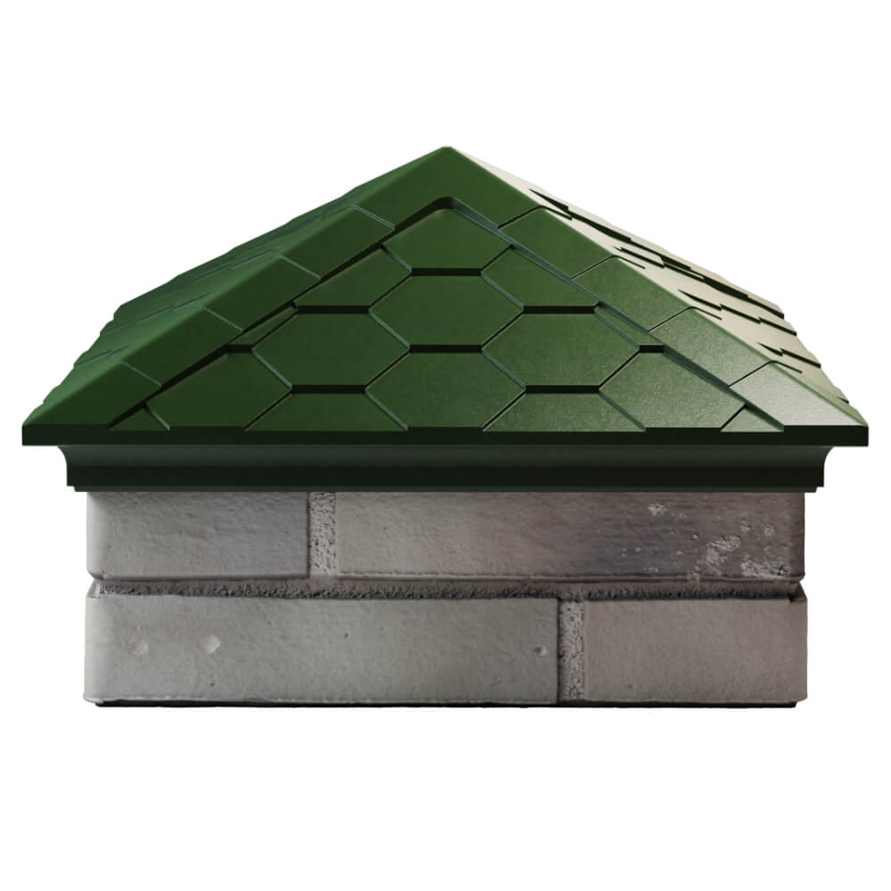 Колпак Zking Эверест Зеленый на столб 1.5х1.5 кирпича (390х390мм) Сосновый Бор фото